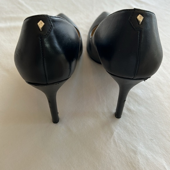 Sam Edelman black leather heels Sz 7W - Picture 3 of 7